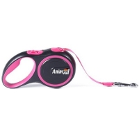 Animall-Рулетка-повідець до 15кг/3м (рожево-чорний)