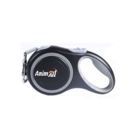 Animall- Рулетка-повідець до 50кг/5м (сіро-чорний)