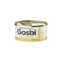 Gosbi Cat Menu, вологий корм для дорослих котів, тунець та курка, 85g