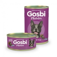 Gosbi Plaisirs Dog Adult, вологий корм для собак, індичка та тунець, 185g