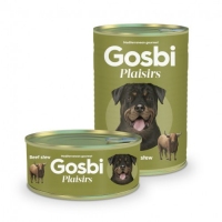 Gosbi Plaisirs Dog Adult, вологий корм для собак, тушкована яловичина, 185g