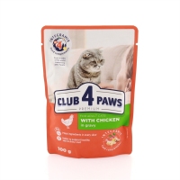 Клуб4Лапи Пауч курка в делікат соусі для котів з чутливим травленням, 80г (1 шт)