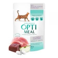 OptiMeal павуч для котів качка з печінкою в яблуневому желі 85г (1 шт)
