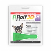 Rolf Club 3D капли от блох для собак до 4 кг