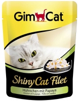 GimCat ShinyCat Filet павук для котів з куркою та татом 70г