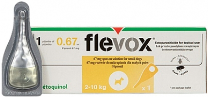 Flevox Спот-он 0,67мл, капли от блох для собак 2-10 кг(1 шт)