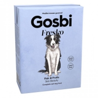 Gosbi Fresko Dog Adult Fish&Fruits, повнораційний вологий корм для собак, риба та фрукти, 375g