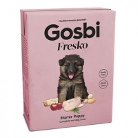 Gosbi Fresko Dog Starter Puppy, повнораційний вологий корм для цуценят, курка та качка, 375g