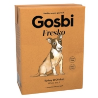 Gosbi Fresko Dog Adult Turkey&Chicken, повнораційний вологий корм для собак, індичка та курка, 375g