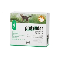 Bayer Profender Spot-on антигельминтный препарат для котов от 0,5кг до 2,5кг (1шт)