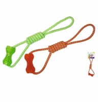 Croci Blasting Toys іграшка для собак Вибухова кісточка на мотузку зелена 41*12см