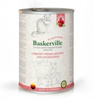 Baskerville консерва для котів ягня з журавлиною та котячою травою 400г