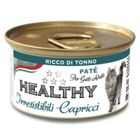 Healthy Irr Cap, влажный корм для привередливых котов, паштет с тунцом, 85г