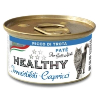 Healthy Irr Cap, влажный корм для привередливых котов, паштет с форелью, 85г