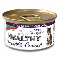 Healthy Irr Cap, влажный корм для привередливых котят, паштет с курицей и яйцом, 85г