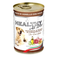 Healthy All days, влажный корм для собак, паштет с кусочками, с ягненком и картофелем, 400г