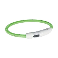 Trixie ошейник светящийся с USB, зелёный M-L 45 см/ø 7 мм