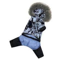 Dogs Bomba Зимовий комбінезон знімні штани флок голубий 4