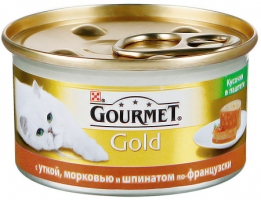 Gourmet Gold с уткой, морковью и шпинатом 85г