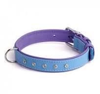 KareLine Нашийник для собак 31-38см 20мм блакитно-фіолетовий