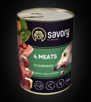 Savory Dog Gourmand 4 вида мяса 400гр