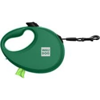 Collar WAUDOG R-leash повідець-рулетка для собак, з контейнером для пакетів, L, до 40кг, 5м, зелений