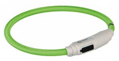 Trixie Flash Leuchtring USB Ошейник светящийся для собак, 35см, XS-S, зеленый