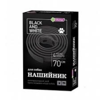 Vitomax нашийник Black&White від бліх та кліщів для великих собак чорний 70см