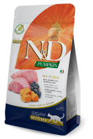 Farmina N&D Cat Grain Free Neutered lamb, pumpkin, blueberry adult 5kg (на вагу)