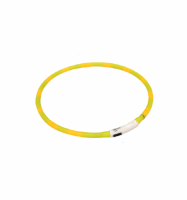 Croci Нашийник LED/USB 40cm, що світиться, жовтий