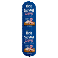 Brit Premium Dog Sausage 800g, колбаса курица и белая рыба