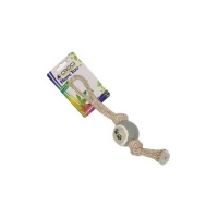 Croci ECO Іграшка для собак канат грейфер м'яч з ручкою котон+сезаль6X34 см
