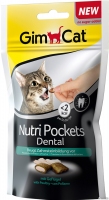 GimCat Nutri Pockets Dental, лакомство для кошек с курица, для зубов, 60г