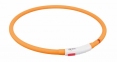Trixie нашийник світиться з USB, (силікон) XS-XL 70 см/10 мм, помаранчевий