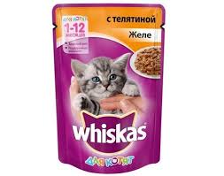 Whiskas 85g для кошенят желе з телят