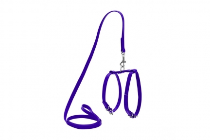 Collar Glamour Шлей кругла з повідцем фіолетовий 42-60см/46-64см