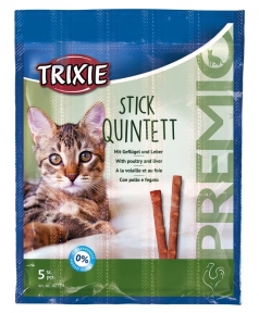 Trixie 'Premio Quadro-Stiks' птах-печінка для котів 5шт*5г