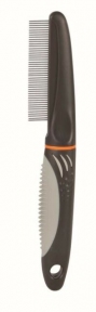 Trixie Гребінець метал з пластиковою ручкою короткий зуб, що обертається