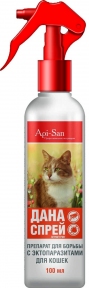 Api-San Дана спрей для боротьби з ектопаразитами у кішок 100мл