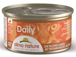 Almo Nature Dailly консервований корм зі шматочками індики та качка для котів 85gr