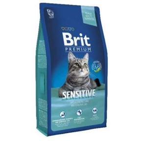 Brit Premium Cat Sensitive Сухий корм для дорослих кішок з ягнятком 8kg