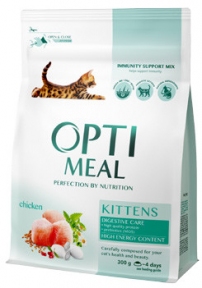 OptiMeal сухий корм для кошенят з куркою 300г
