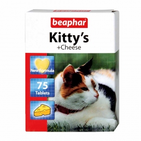 Beaphar Kitty Cheese Вітаміни для котів 75 шт (1 шт)