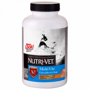 Nutri-Vet Multi-Vite комплекс вітамінів та мінералів для собак, жувальні таблетки 240 таб