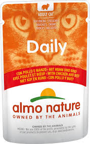 Almo Nature Dailly Cat паучс з яловичиною та ягням для котів, 70g