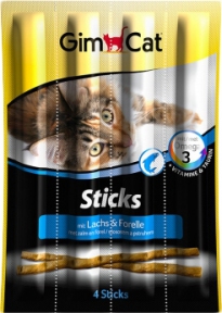  GimCat м'ясні палички для котів лосось/форель 4+1