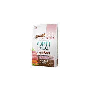 OptiMeal Беззерновий сухий корм для котів індичка та овочі 4кг
