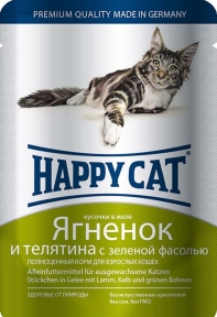 Happy Cat Павук Ягня і телятина із зел.фас. у соусі 100гр