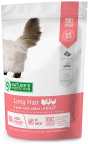 Nature's Protection Long Hair Adult Повноцінний збалансований корм д/дорослих котів від 1року 400g