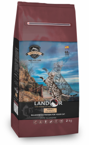 Landor Cats Adult Fish&Rice, повсякденний корм для котів, риба та рис, 0,4 кг